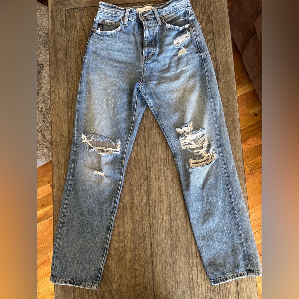Kan Can Button-Fly Blue Denim Jeans